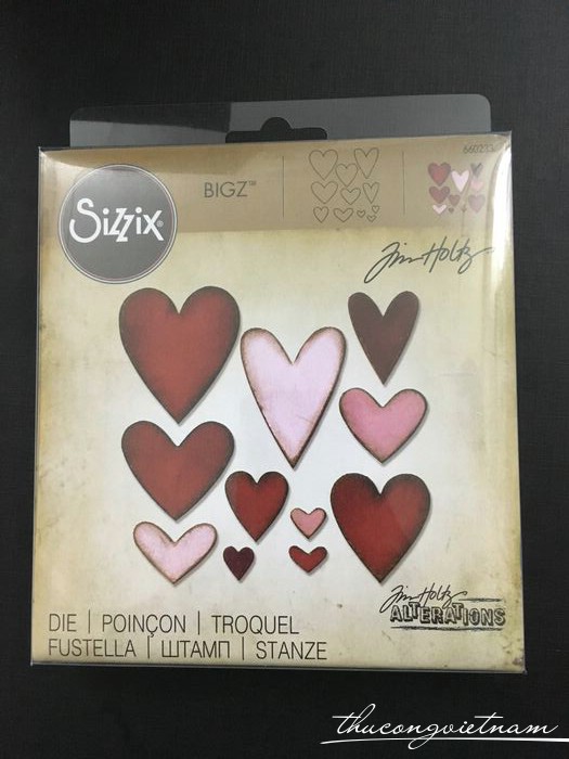 T4010003-660233-Khuôn cắt Sizzix Bigz Die Heartfelt 